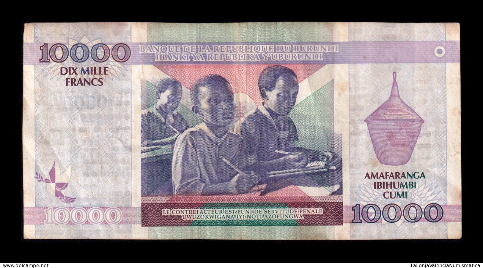 Burundi 10000 Francs 2006 Pick 43b Bc/Mbc F/Vf - Burundi