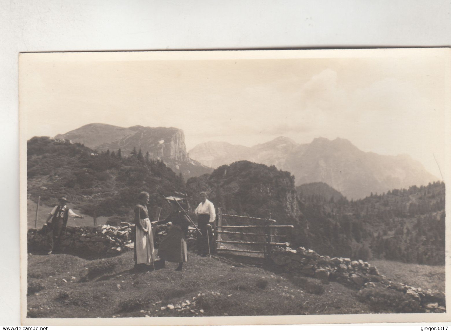 D1610) WAIDRING - Tirol -  Sehr Alte Seltene FOTO AK - Personen Auf Wiese Gegen Berge TOP - Waidring