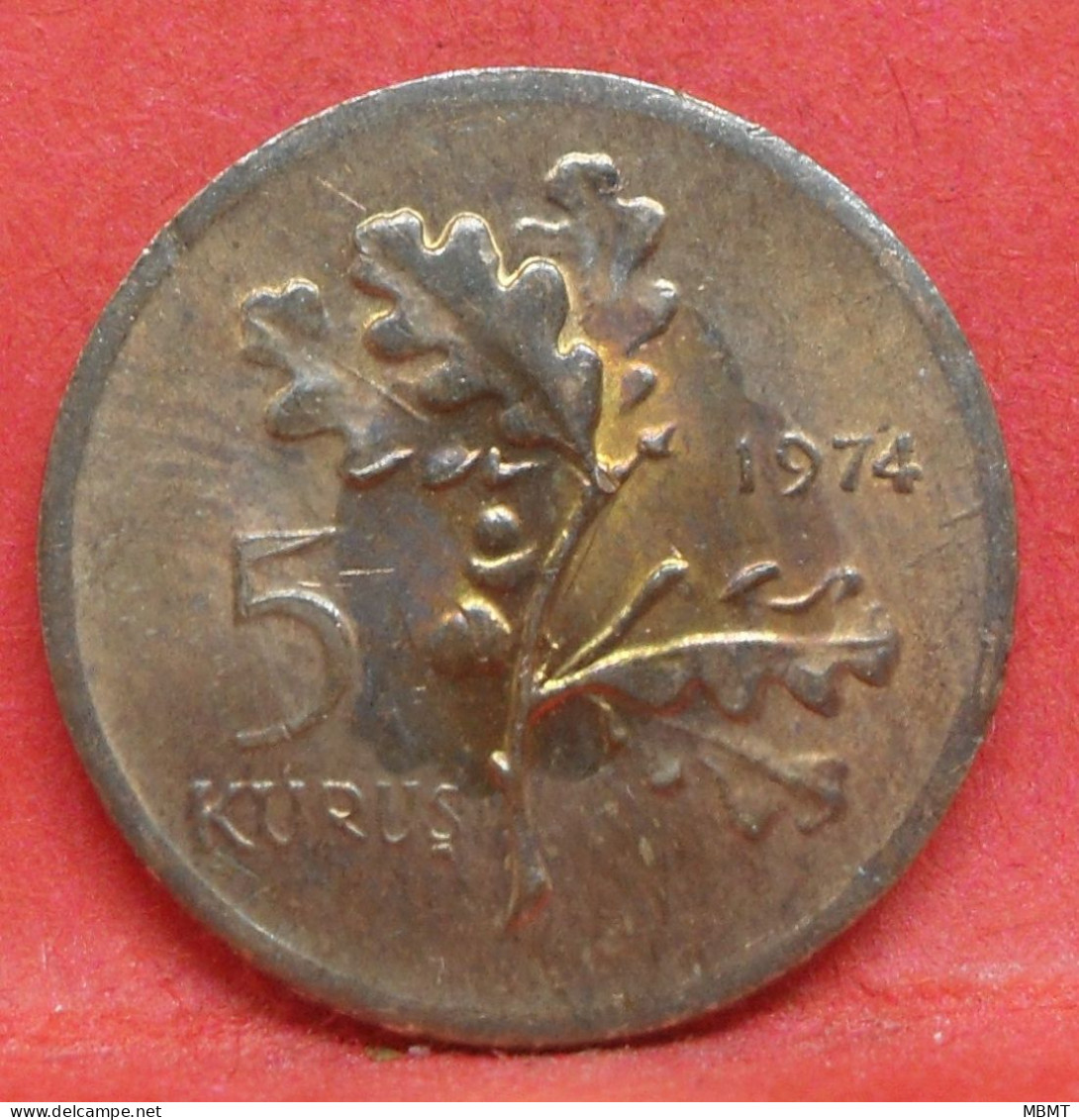 5 Kurus 1974 - TTB - Pièce De Monnaie Turquie - Article N°4952 - Turquie