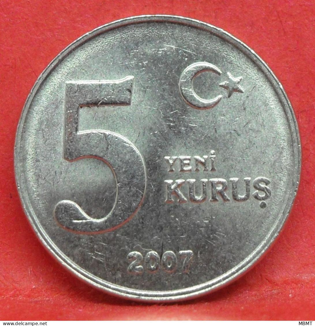 5 Kurus 2007 - TTB - Pièce De Monnaie Turquie - Article N°4955 - Turquie