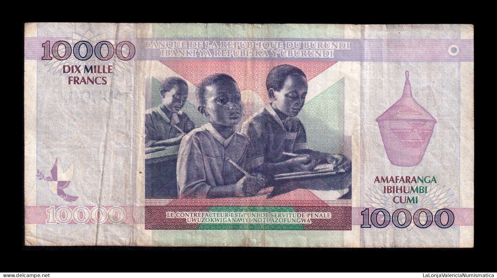 Burundi 10000 Francs 2013 Pick 49b Bc/Mbc F/Vf - Burundi