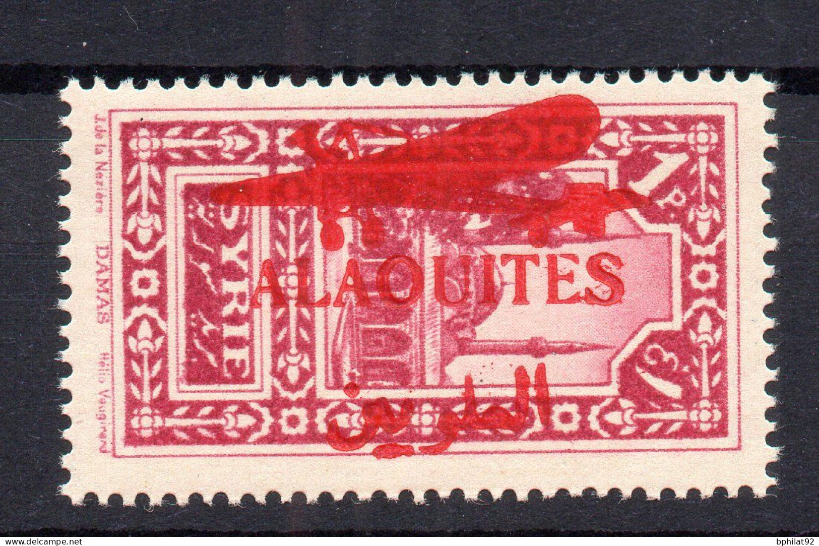 !!! ALAOUITES, PA N°15a VARIETE 2 SURCHARGES ROUGES NEUVE ** - Unused Stamps