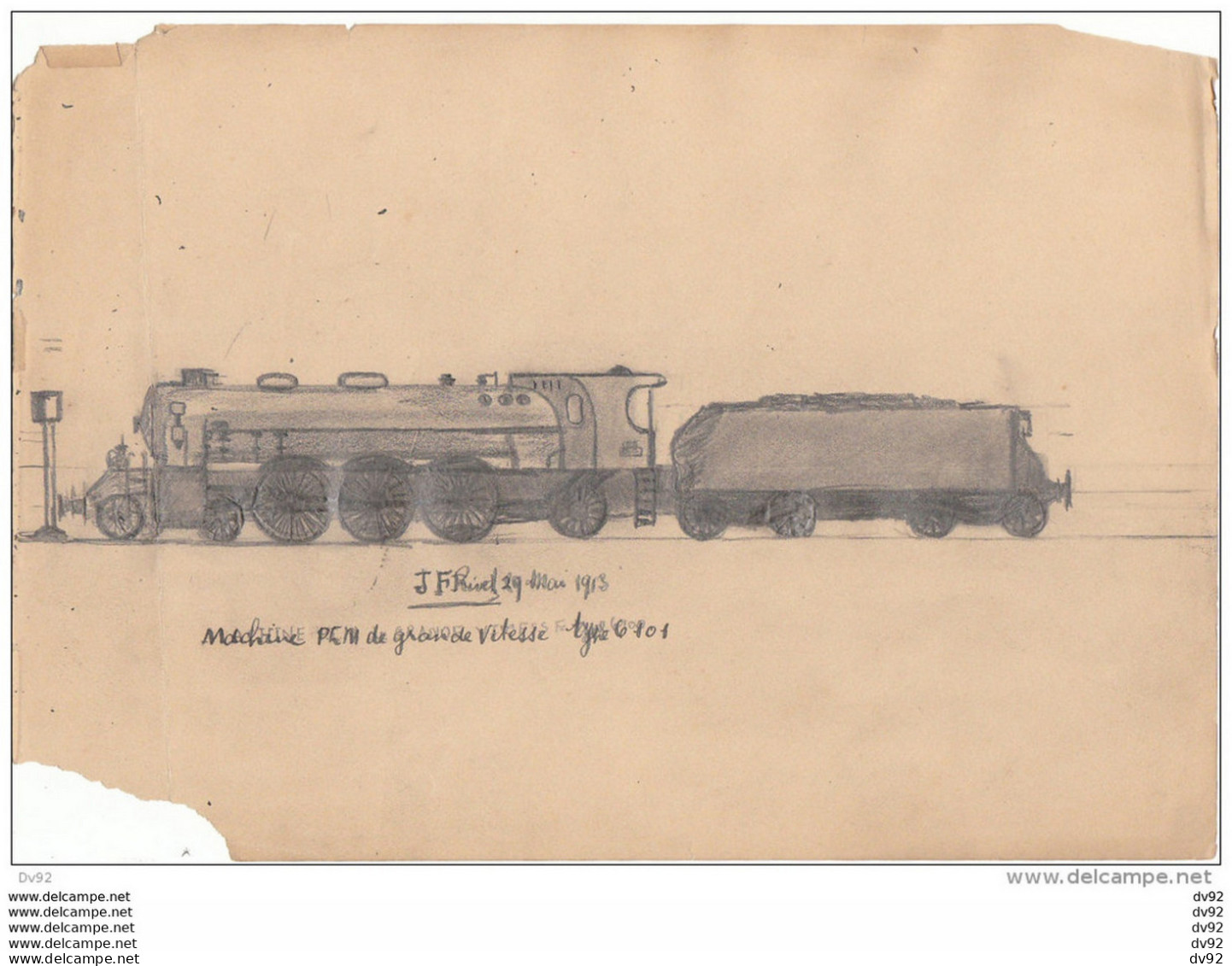 DESSINS DE MACHINES A VAPEUR 1904 SIGNES J.F RIVET - Andere & Zonder Classificatie