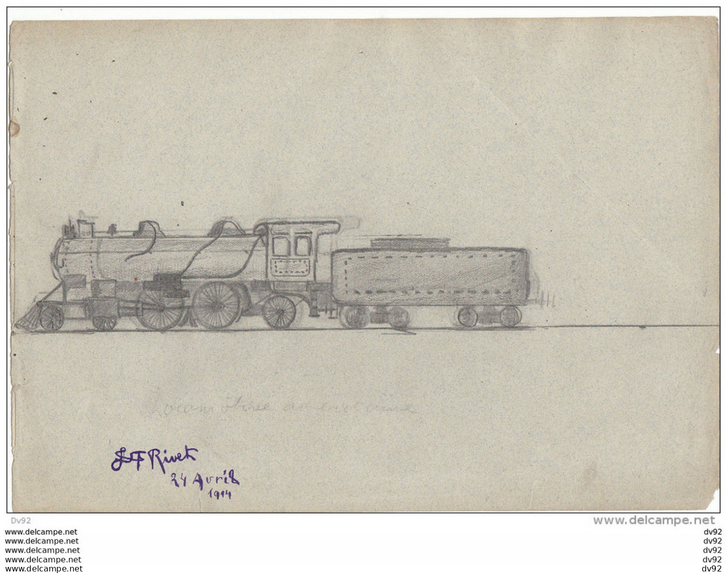 DESSINS DE MACHINES A VAPEUR 1904 SIGNES J.F RIVET - Autres & Non Classés