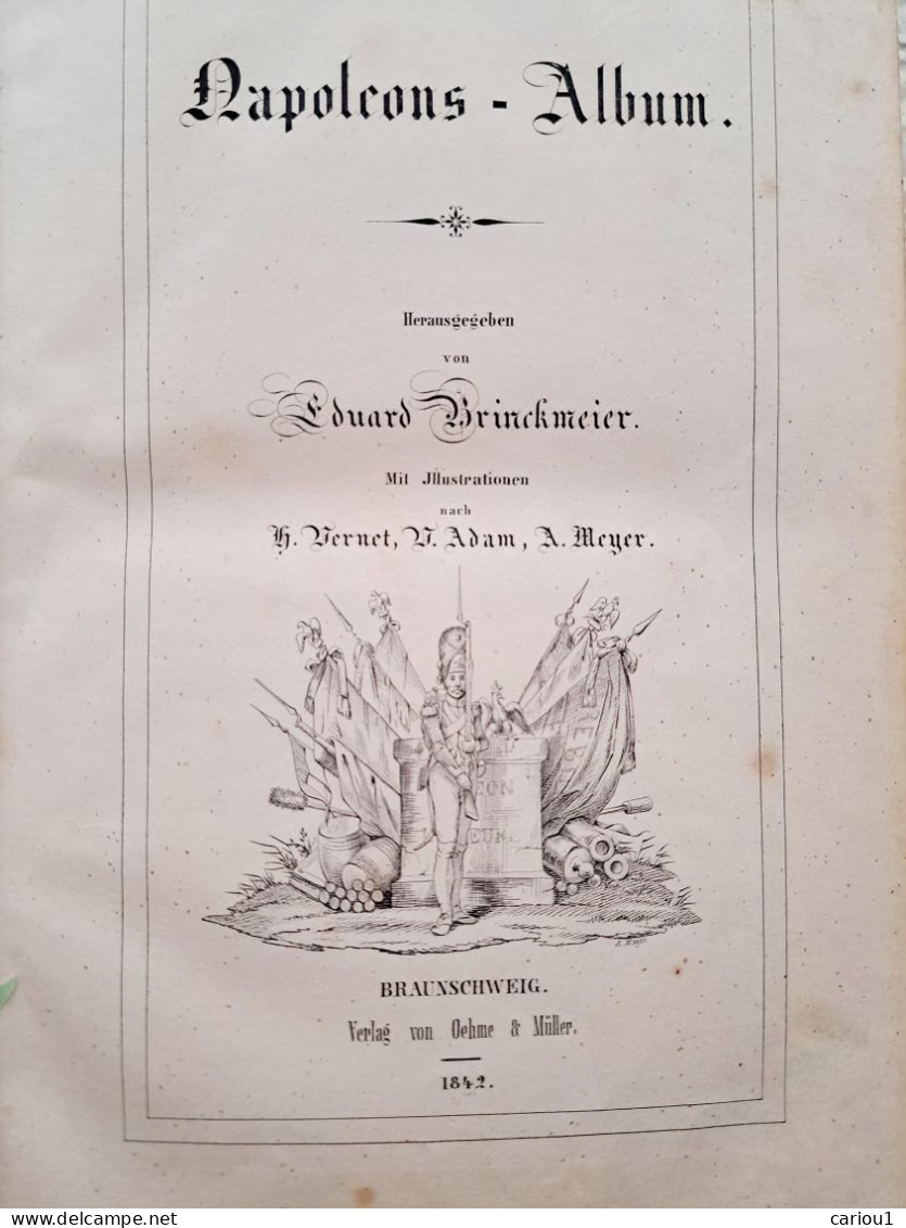C1 NAPOLEONS - ALBUM En Allemand 1842 RELIE Illustre RETOUR CENDRES Napoleon PORT INCLUS France - Alemán