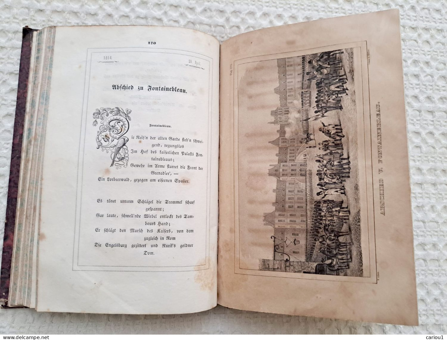 C1 NAPOLEONS - ALBUM En Allemand 1842 RELIE Illustre RETOUR CENDRES Napoleon PORT INCLUS France