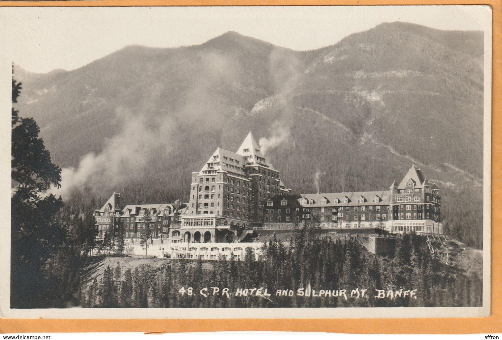 Banff Alberta Canada Old Real Photo Postcard - Banff