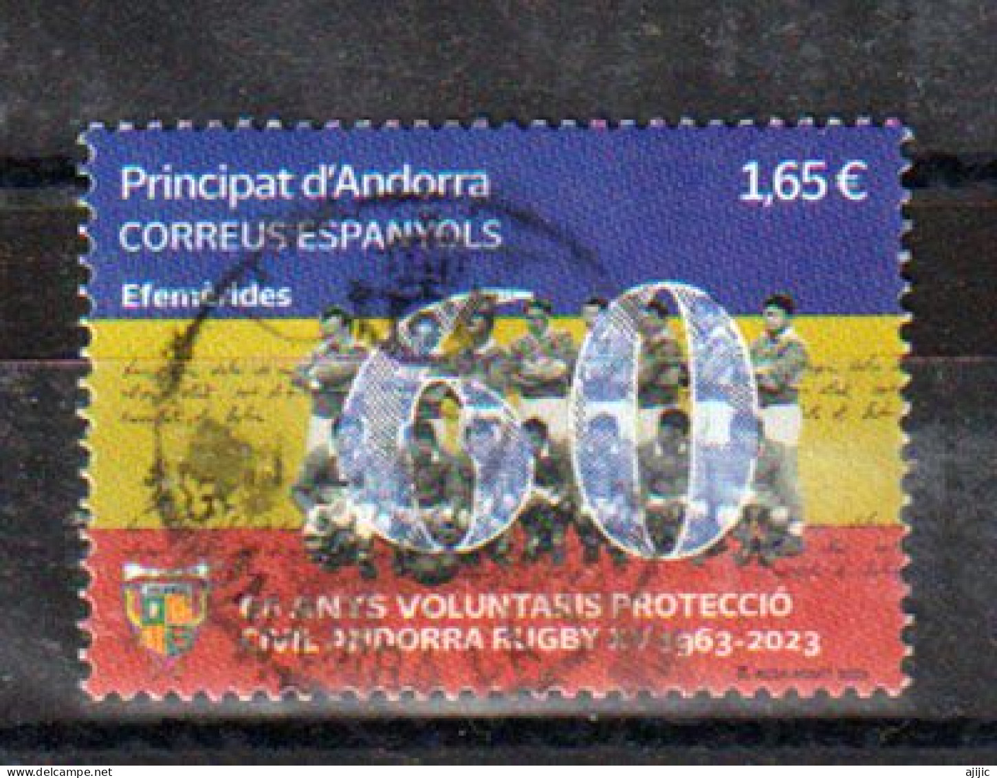 2023. ANDORRA RUGBY XV.  SELLO USADO. 1 Ra  CALIDAD. AND ESP - Used Stamps