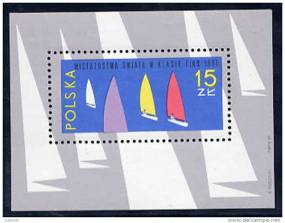 POLAND 1965 Sailing Championships Block MNH / **.   Michel Block 36 - Ongebruikt