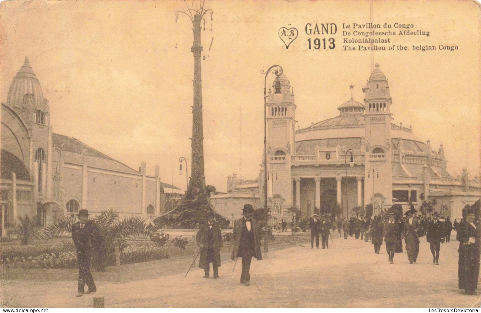 BELGIQUE - Exposition Internationale Et Universelle De Gand - Le Pavillon Du Congo - Animé - Carte Postale Ancienne - Gent