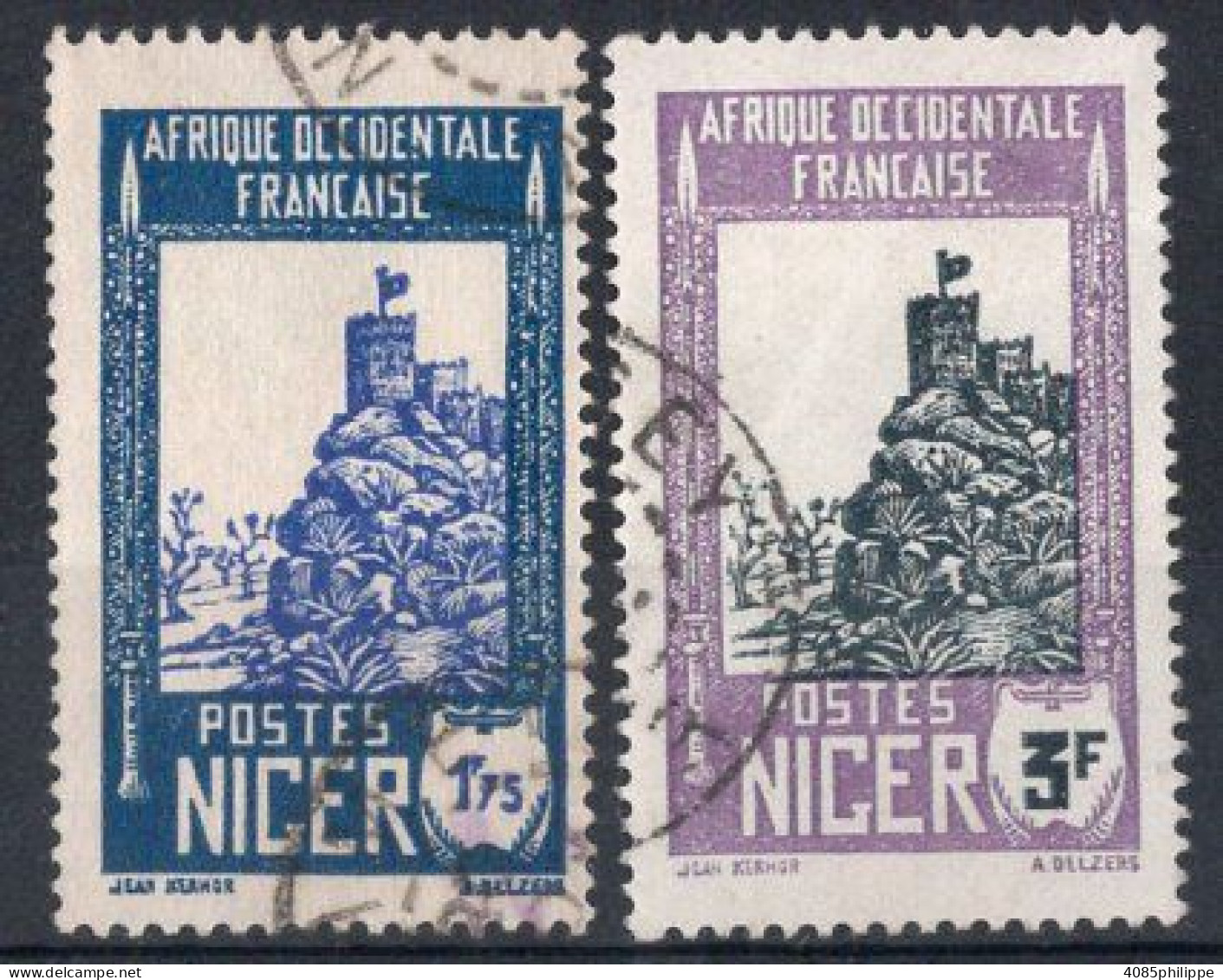 NIGER Timbres-poste N°47B & 49 Oblitérés TB Cote : 2.50€ - Used Stamps