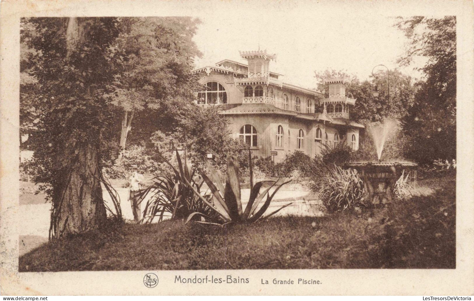 LUXEMBOURG - Mondorf Les Bains - La Grande Piscine - Jardin - Façade - Carte Postale Ancienne - Remich