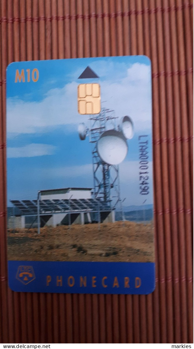 LESOTHO CHIPCARD SATELITTE STATION USED RARE - Lesotho