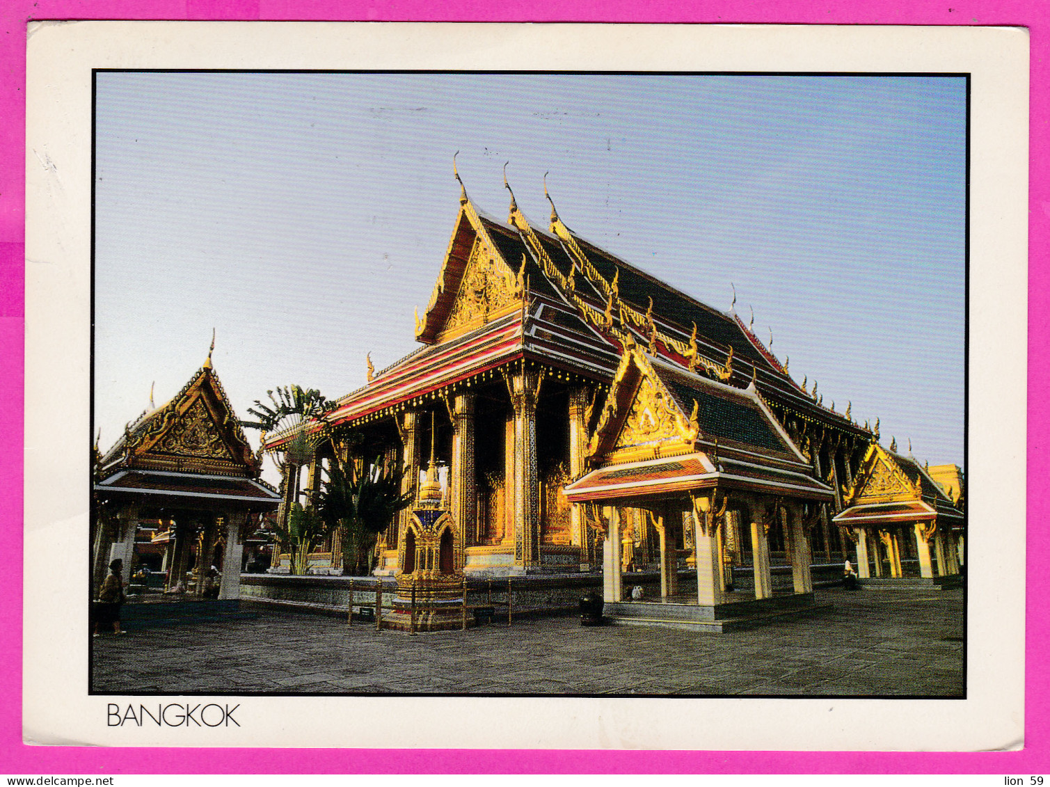 295934 / Thailand Bangkok Wat Phra Sri Ratana Sasadaram PC USED (O) Flamme  1994 - 1B/25St+8 B. King Bhumibol Adulyadej  - Thaïlande