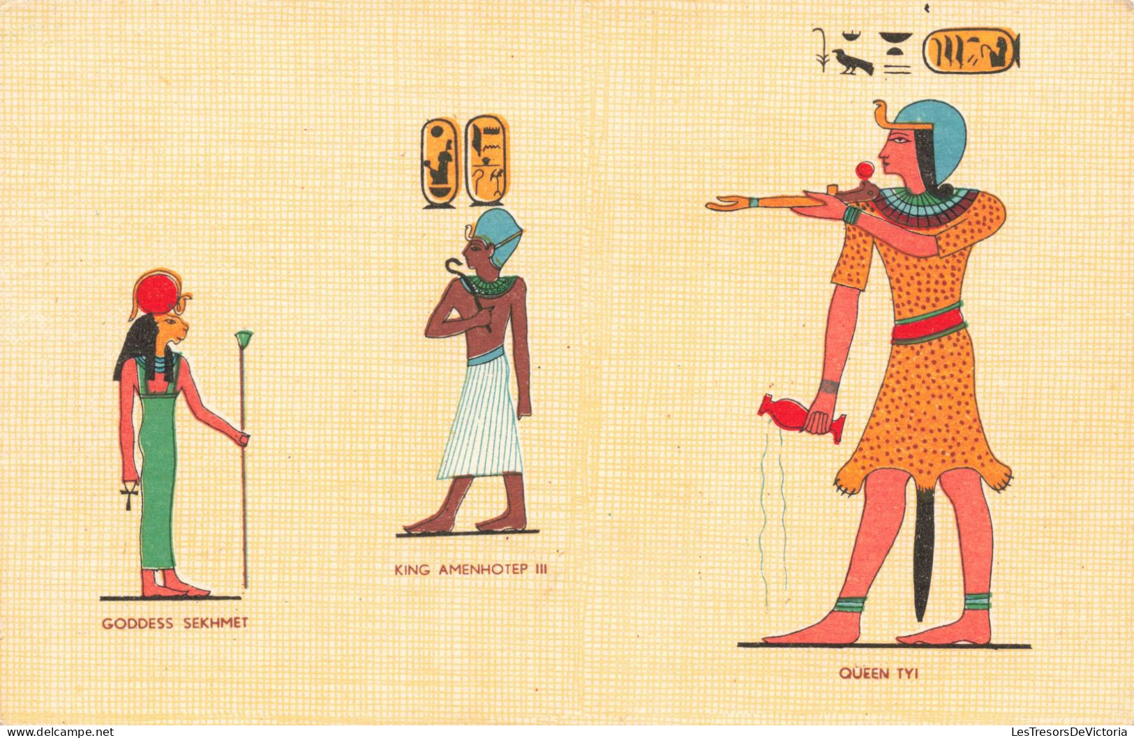 EGYPTE - God And Kings - God Seth - King Thotmes III - Carte Postale Ancienne - Personnes