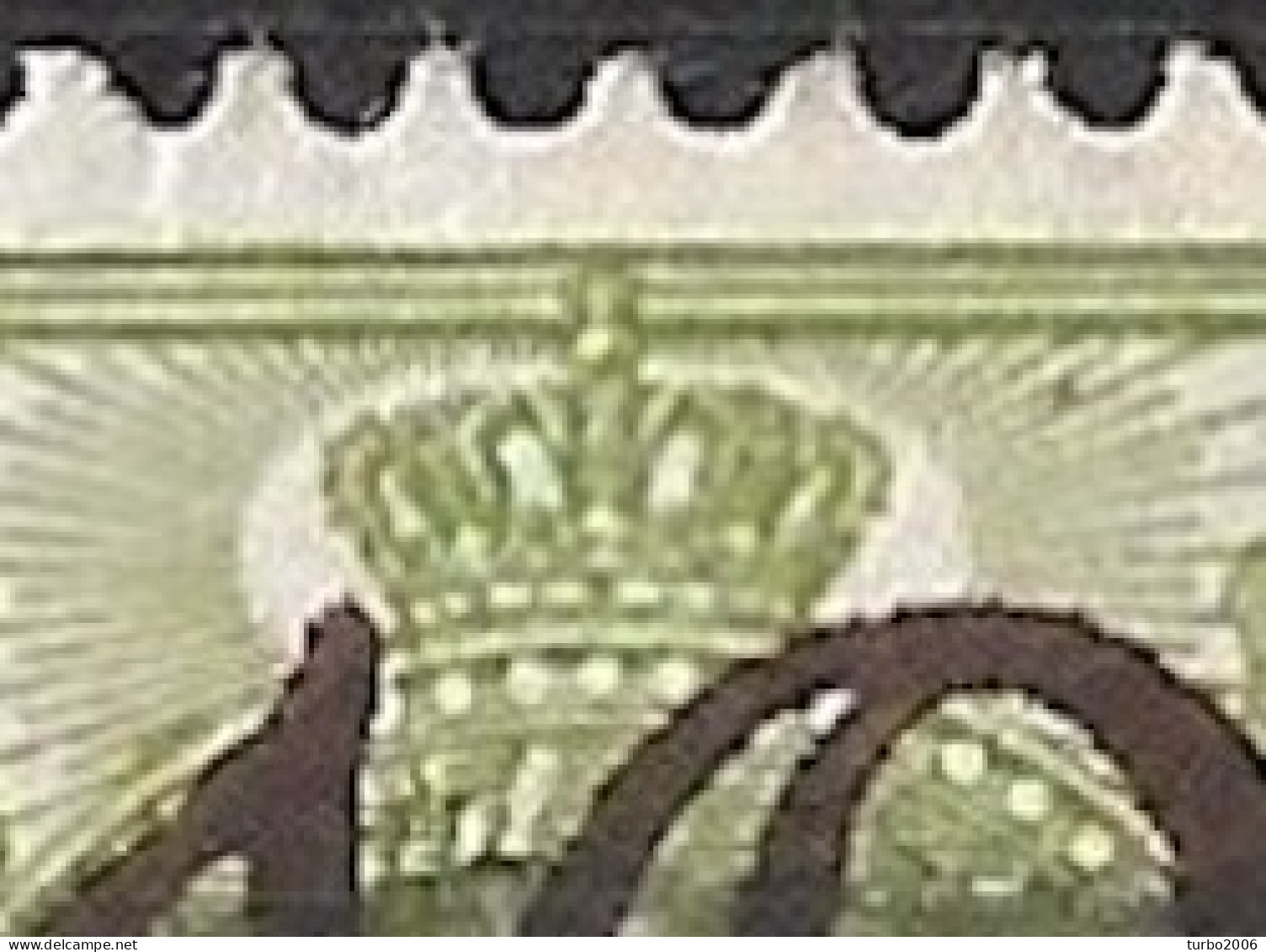 Groene Stip In Stralen Rechts In 1923 Opruimingsuitgifte 10  / 3 Cent  NVPH 116 - Plaatfouten En Curiosa
