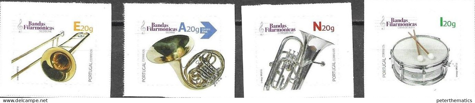 PORTUGAL, 2023, MNH, MUSIC, MUSICAL INSTRUMENTS, TRUMPETS, DRUMS, 4v, S/A - Musique