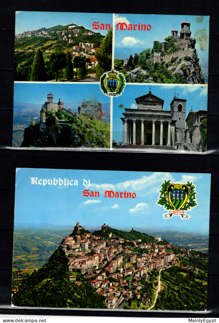 SAN MARINO - 1970 Mi. 942-947 - 2 Postcards Zodiac And Walt Disney  (BB062) - Brieven En Documenten