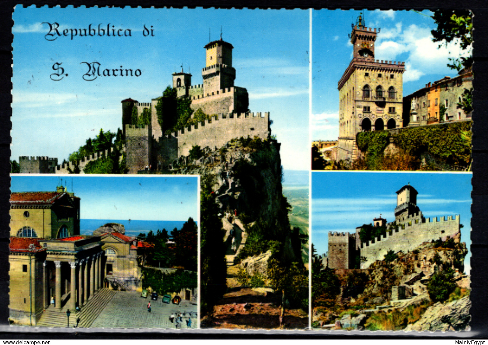 SAN MARINO - 1962 Mi.739-743 - Postcard Hunting Scenes  (BB063) - Covers & Documents