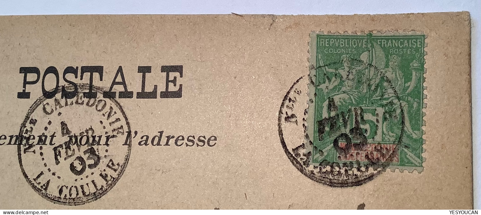 "LA COULÉE 1903" Oblitération RR ! Cpa"Baie De La Moselle Nouméa"type Groupe SUP (Nouvelle-Calédonie Cover Carte Postale - Lettres & Documents