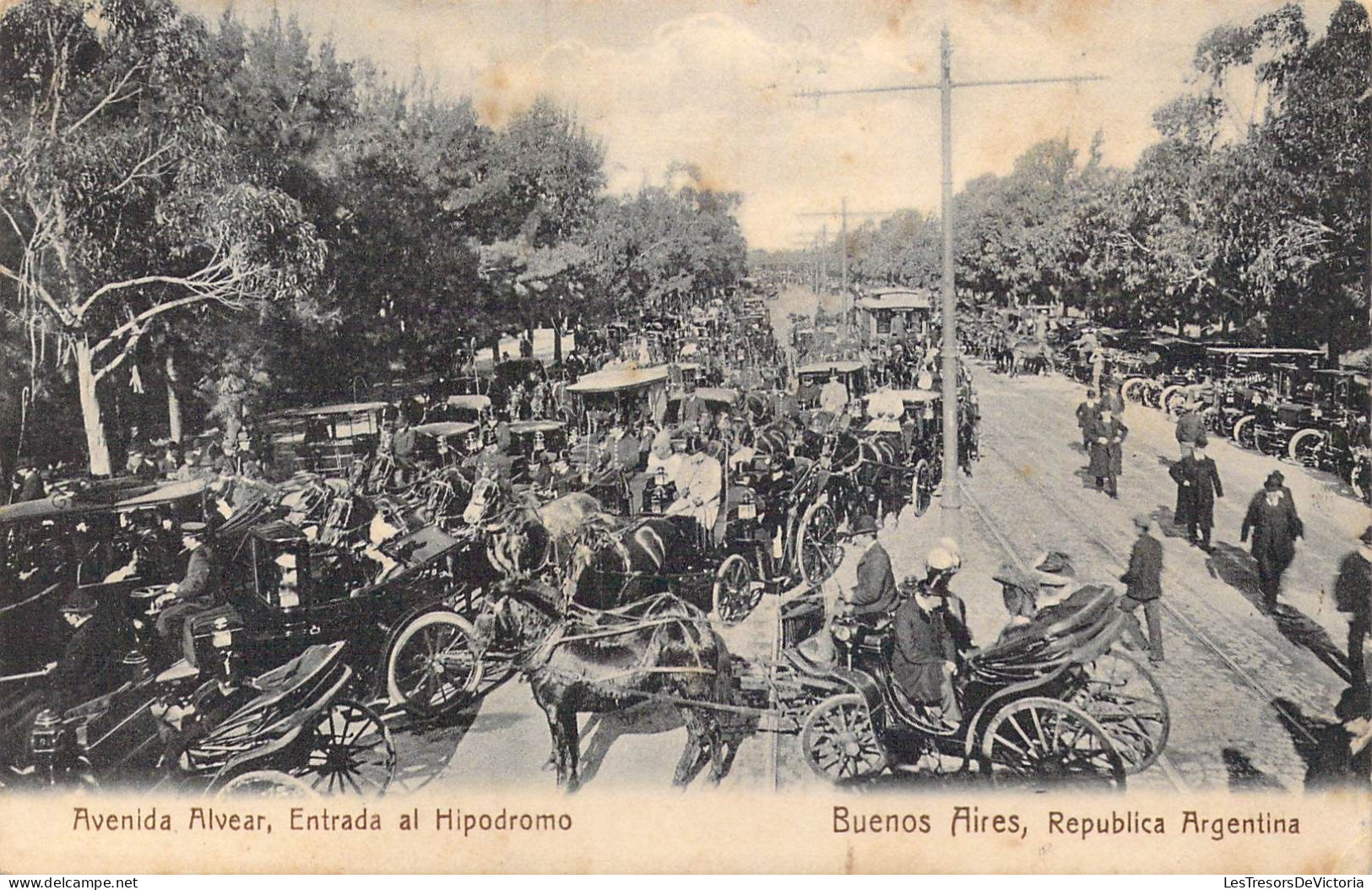 ARGENTINE - Buenos Aires - Avenida Alvear - Entrada Al Hipodromo - Carte Postale Ancienne - Argentine