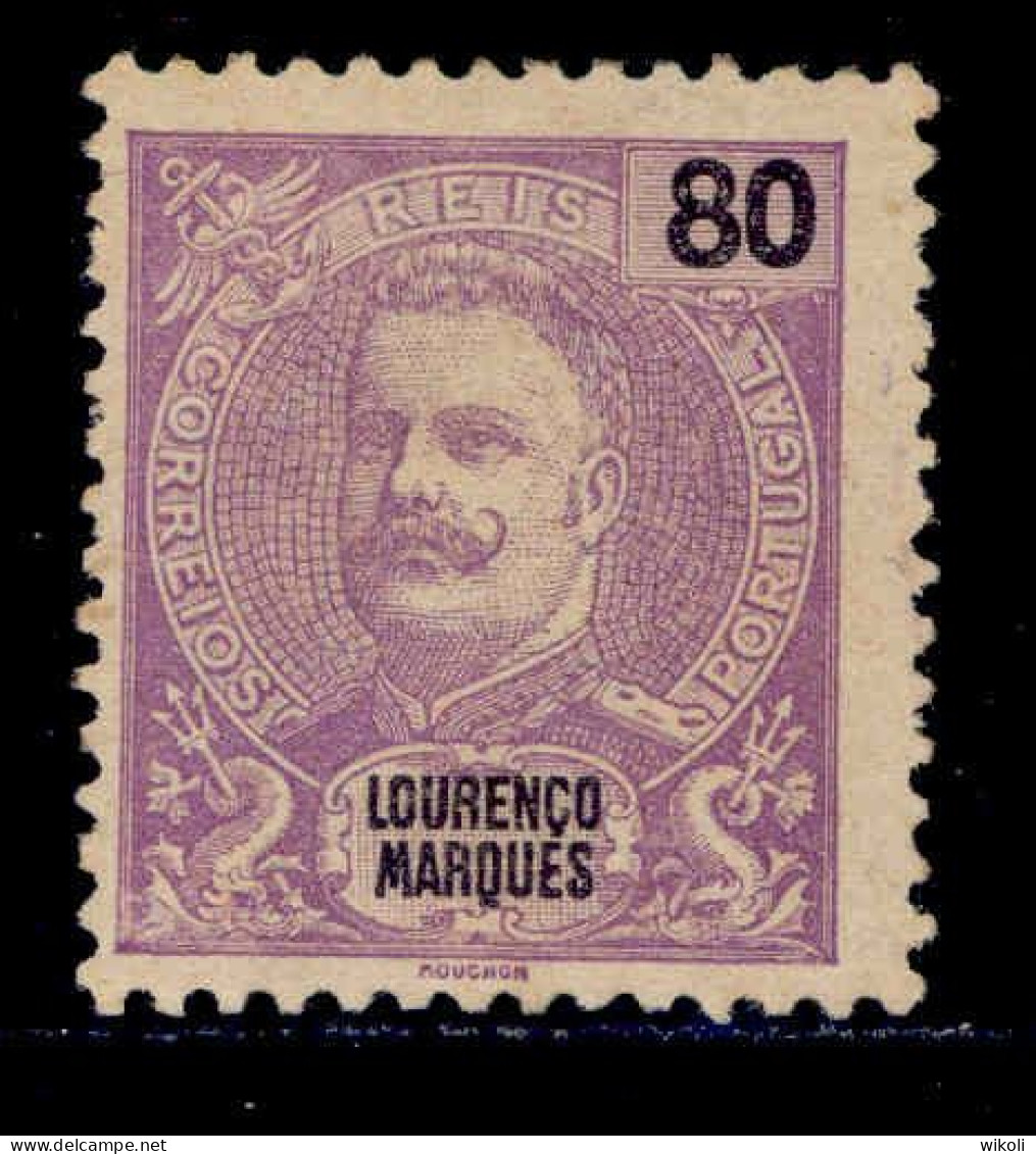 ! ! Lourenco Marques - 1898 D. Carlos 80 R - Af. 40 - No Gum - Lourenzo Marques