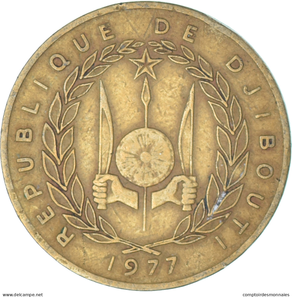 Monnaie, Djibouti, 20 Francs, 1977 - Gibuti