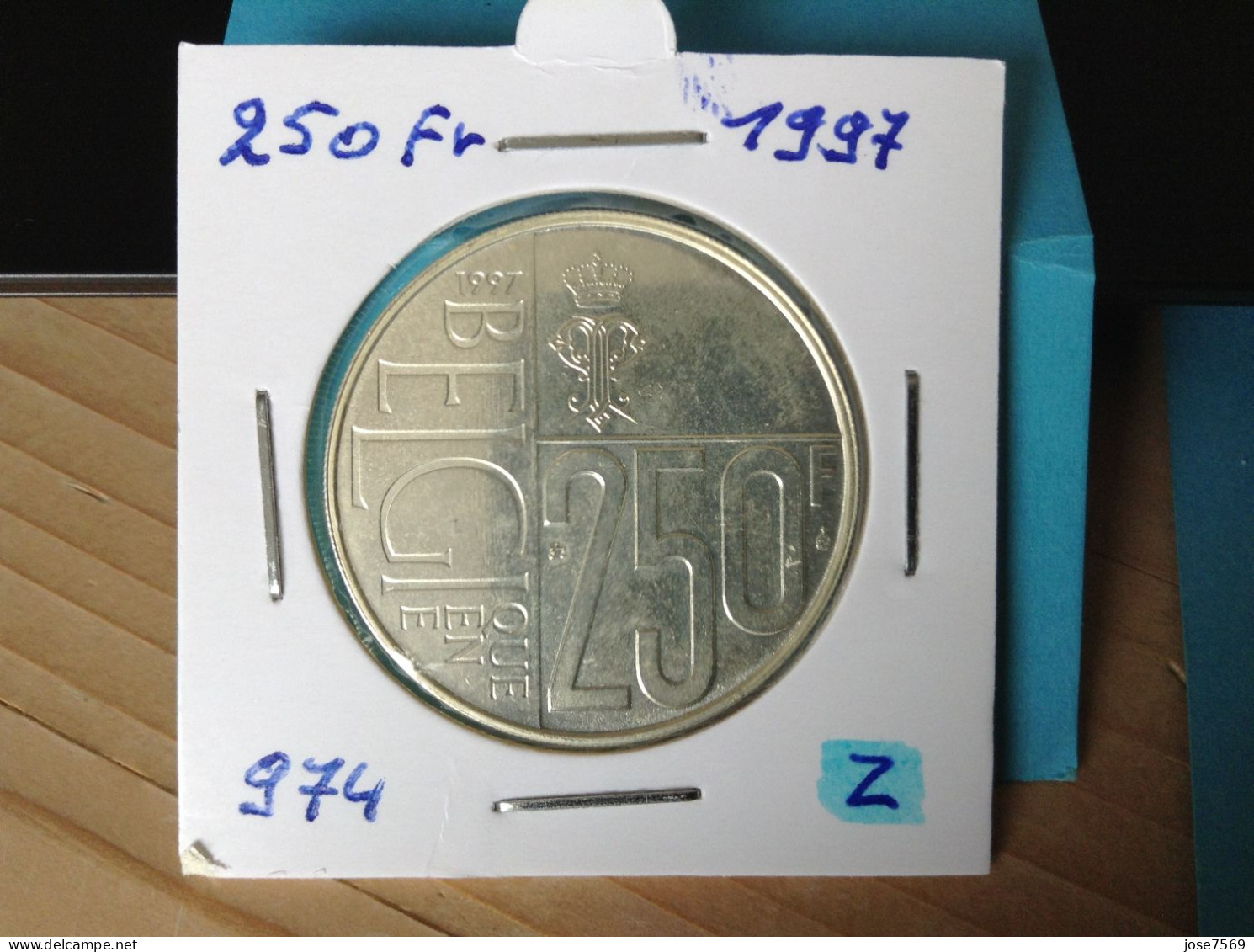 België Albert II  250 Frank 1997 Zilver. (Morin 974) - 250 Francs