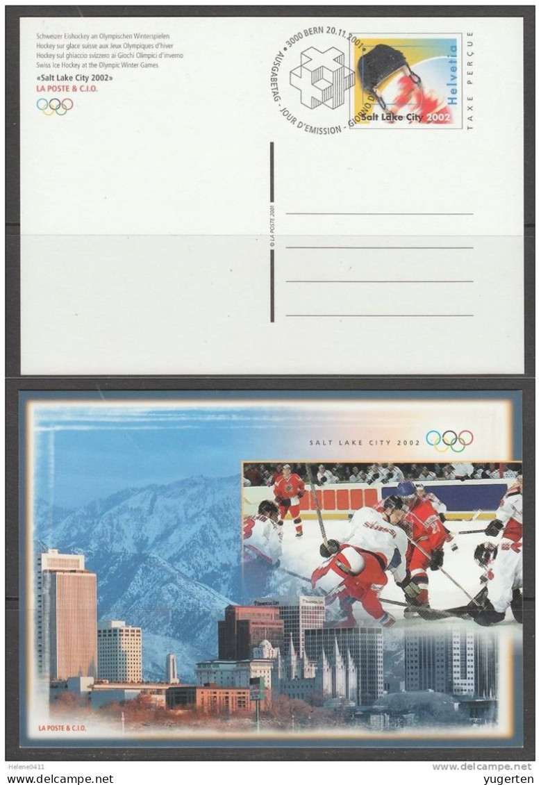 SWITZERLAND 2002 - Pre-Paid Postcard - Olympics Salt Lake City - ICE HOCKEY - Winter 2002: Salt Lake City - Paralympic