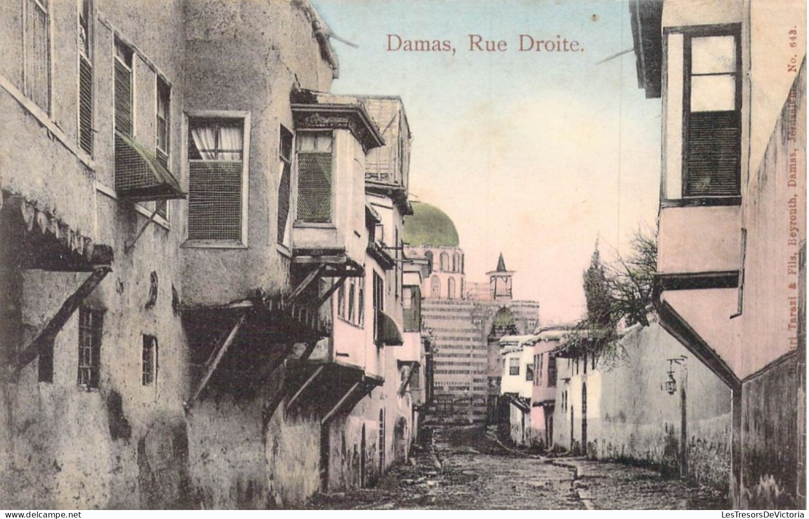 SYRIE - Damas - Rue Droite - Carte Postale Ancienne - Siria