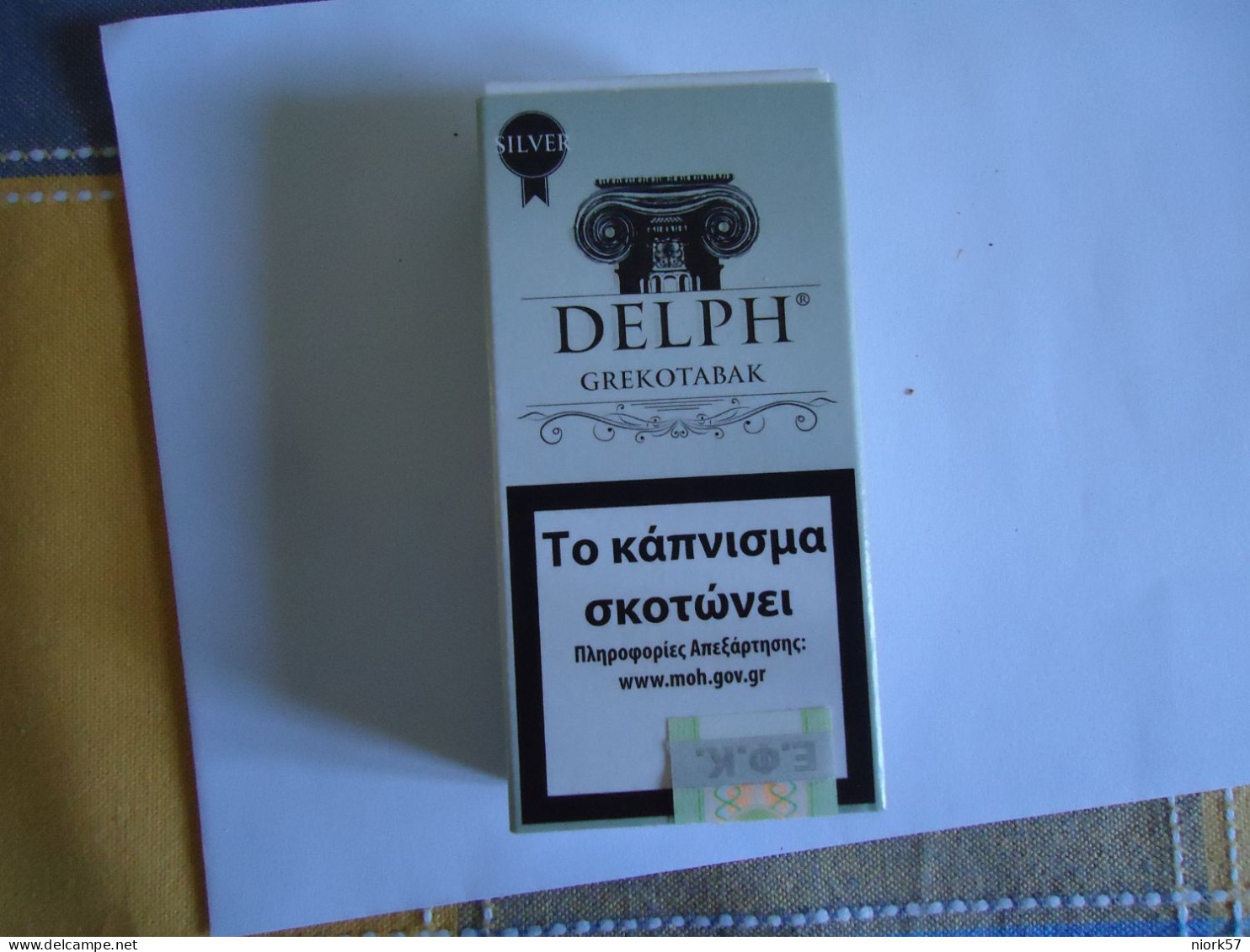 GREECE USED EMPTY CIGARETTES BOXES FILTER   DELPH GREKOTABAK - Empty Tobacco Boxes