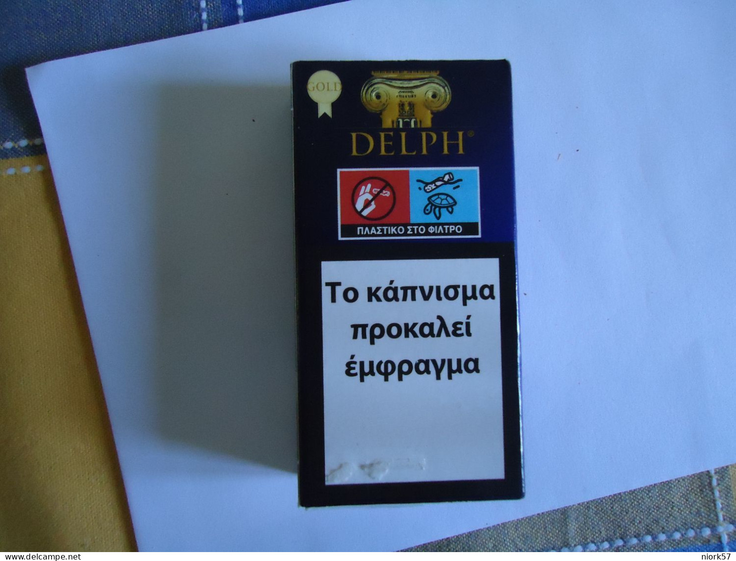 GREECE USED EMPTY CIGARETTES BOXES FILTER   DELPH GREKOTABAK - Empty Tobacco Boxes