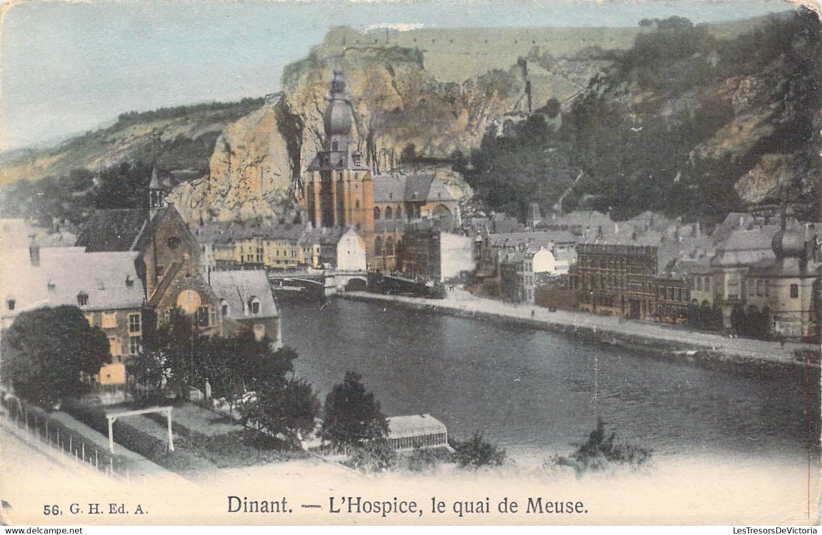 BELGIQUE - Dinant - L'Hospice, Le Quai De Meuse - Carte Postale Ancienne - Dinant