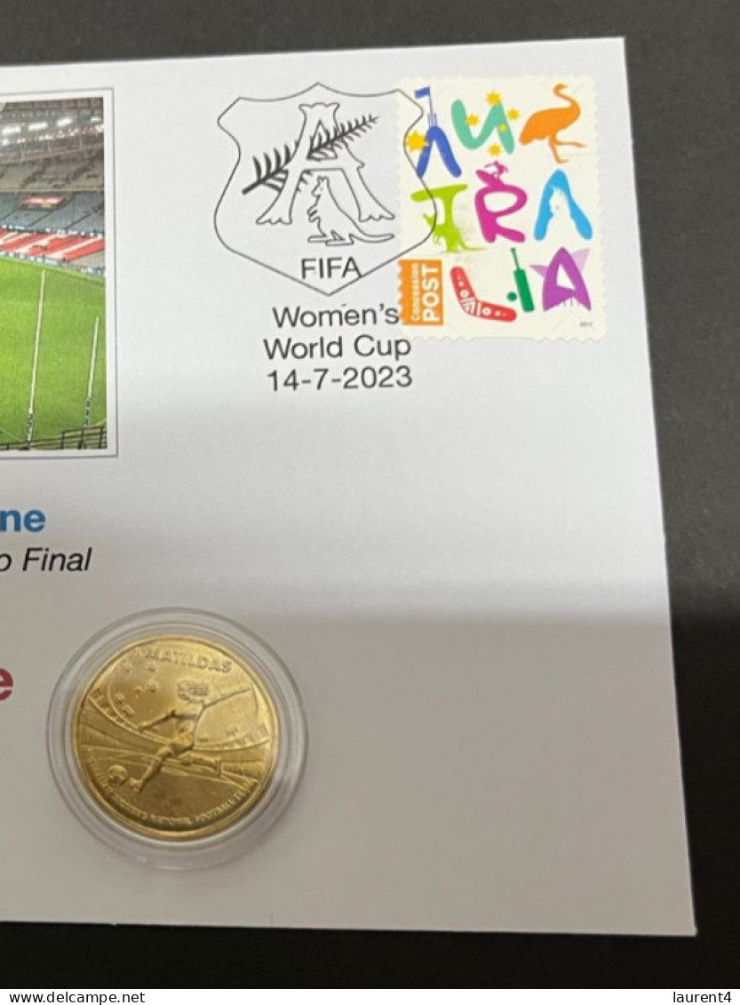 14-7-2023 (2 S 10 A) Women's Football World Cup ($1.00 Matildas Coin) FIFA Friendly Final - Australia (1) France (0) - 2 Dollars