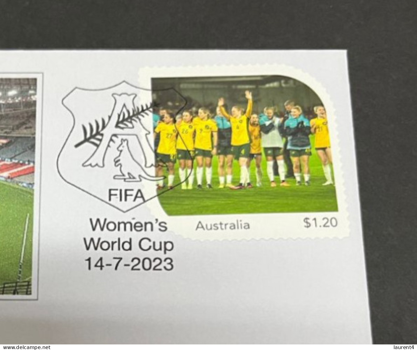 14-7-2023 (2 S 10 A) Women's Football World Cup ($1.20 Matildas Stamp) FIFA Friendly Final - Australia (1) France (0) - 2 Dollars