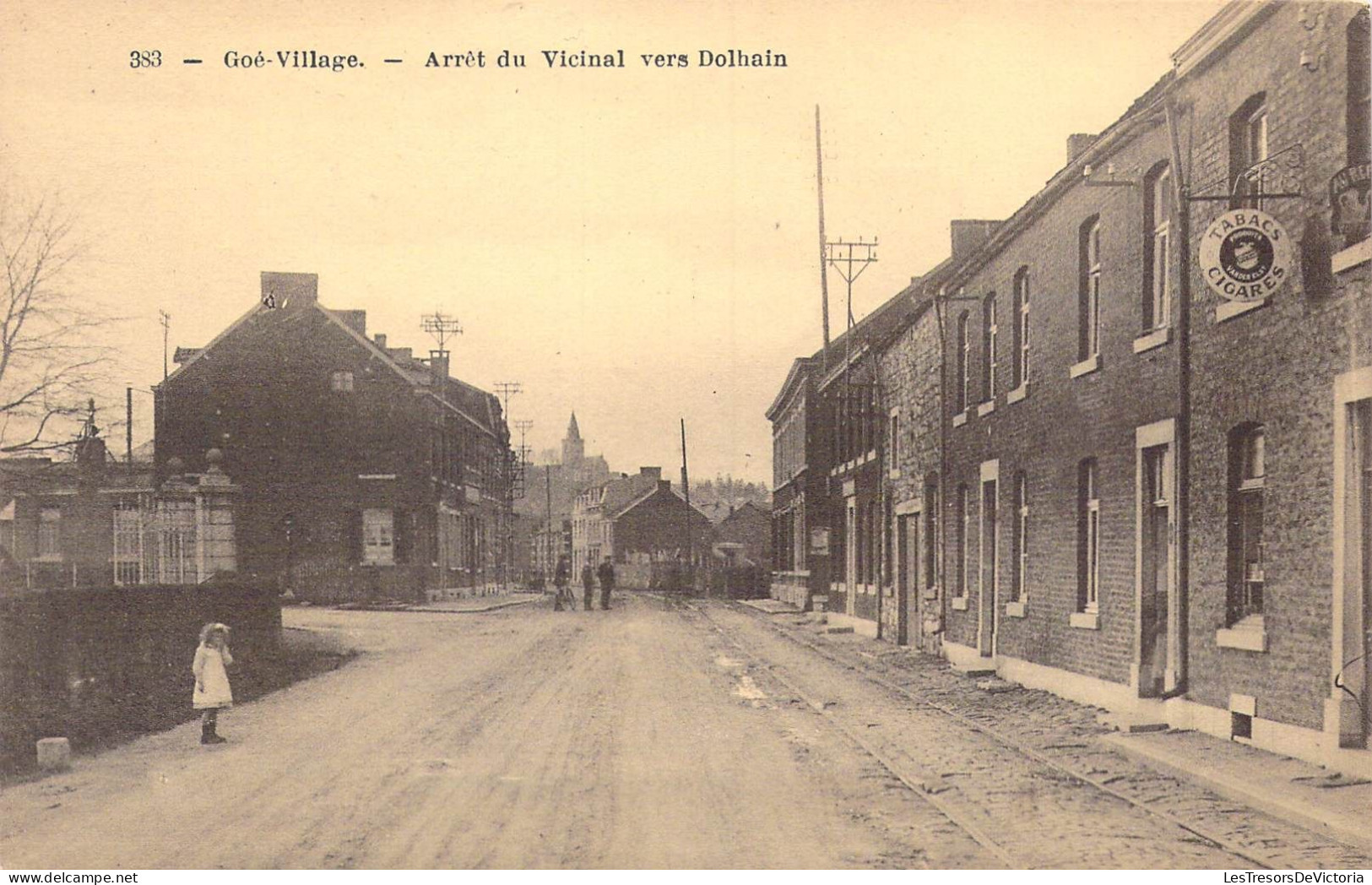 BELGIQUE - Goé-Village - Arrêt Du Vicinal Vers Dolhain - Carte Postale Ancienne - Limbourg