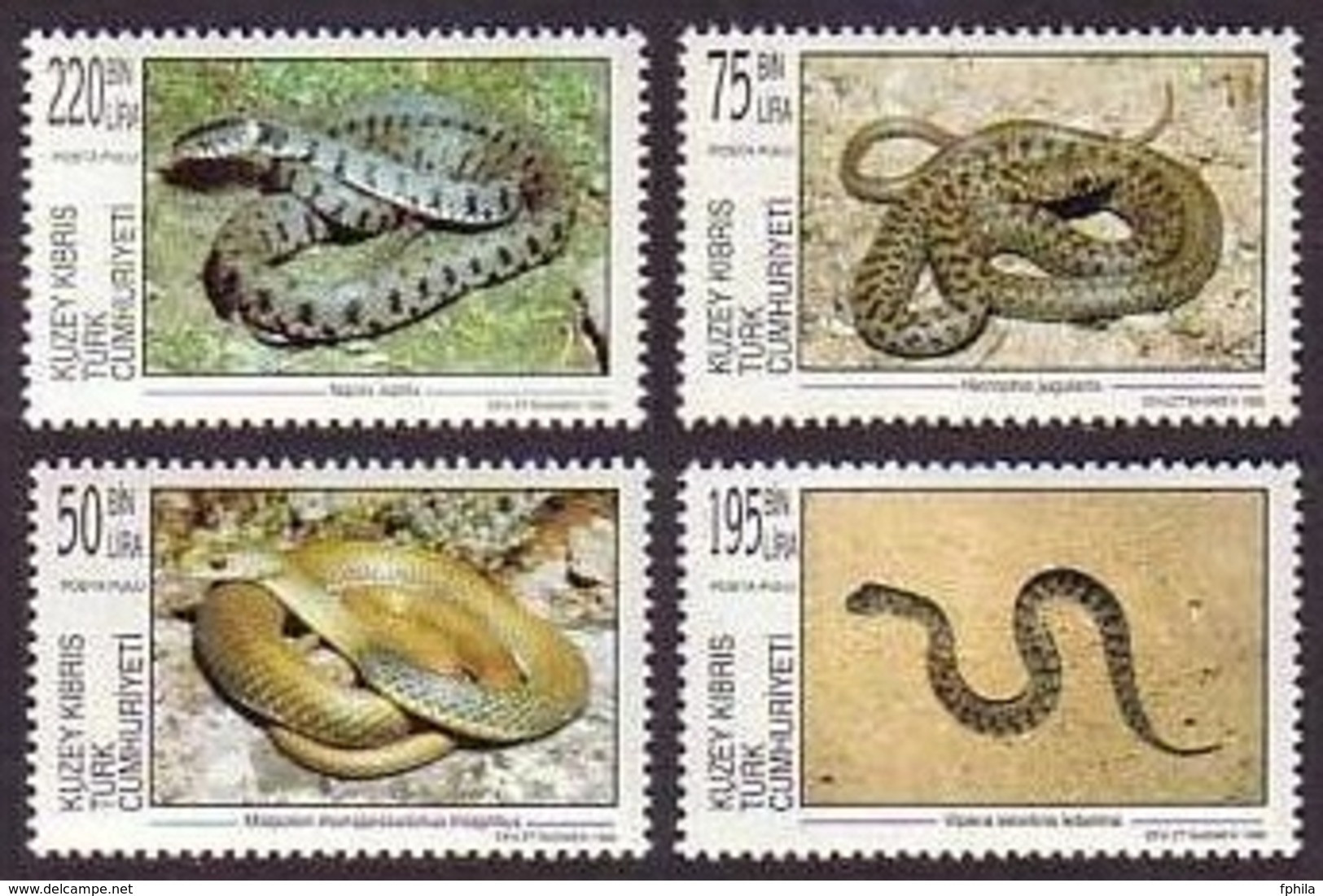 1999 NORTH CYPRUS SNAKES MNH ** - Serpents