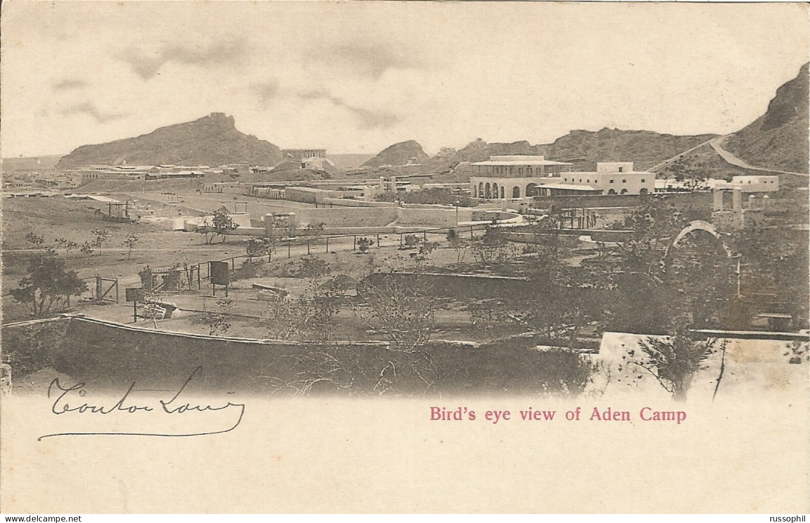 YEMEN - YEMEN - BIRD'S EYE VIEW OF ADEN CAMP - 1900s - Yémen