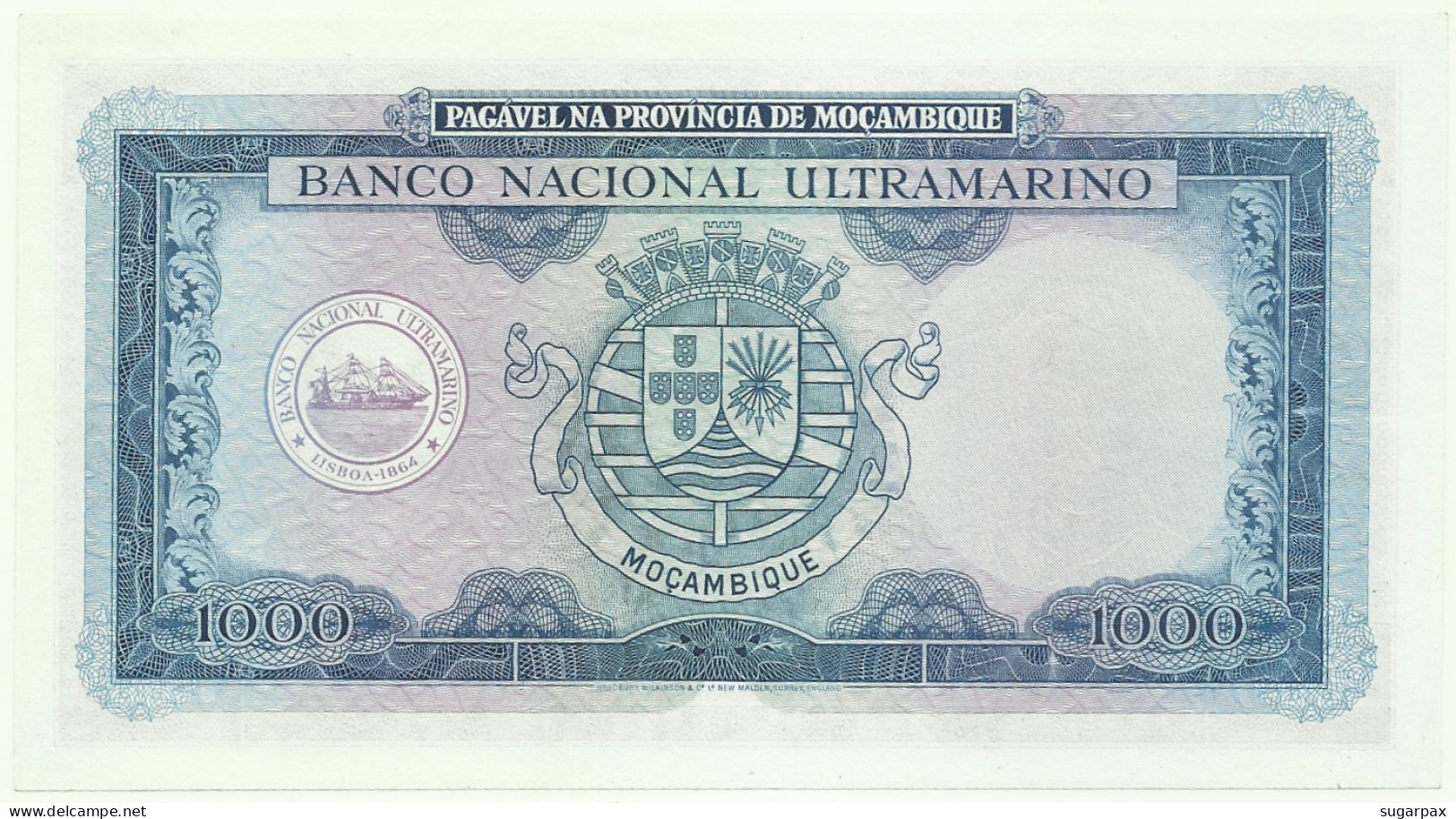 Mozambique - 1000 Escudos - 31.07.1953 - P 105 - Unc. - RARE In This Condition - Afonso De Albuquerque - 1.000 - Moçambique