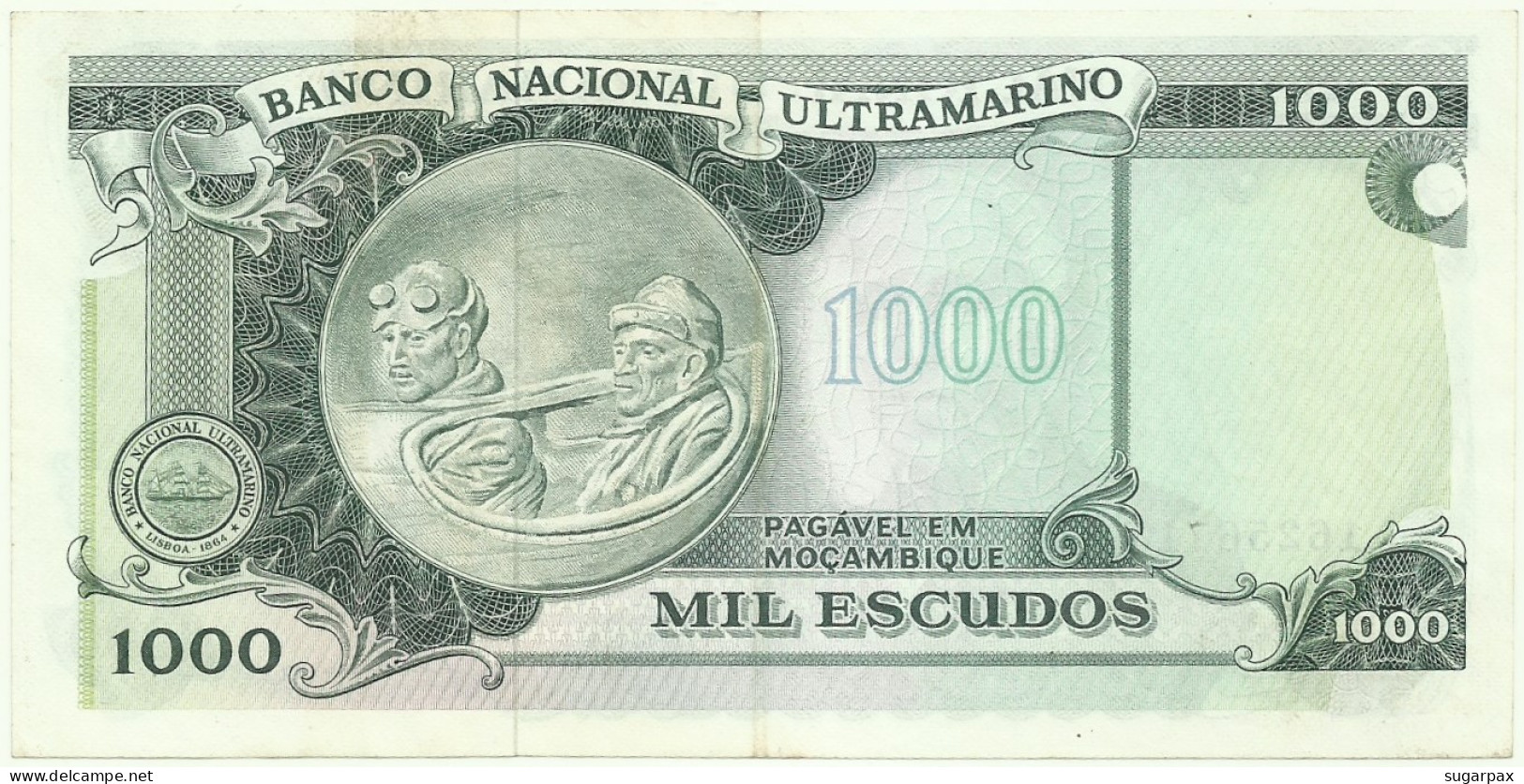 Mozambique - 1000 Escudos - 23.05.1972 - P 115 - WITHOUT Overprint - Gago Coutinho E Sacadura Cabral - PORTUGAL - Mozambique