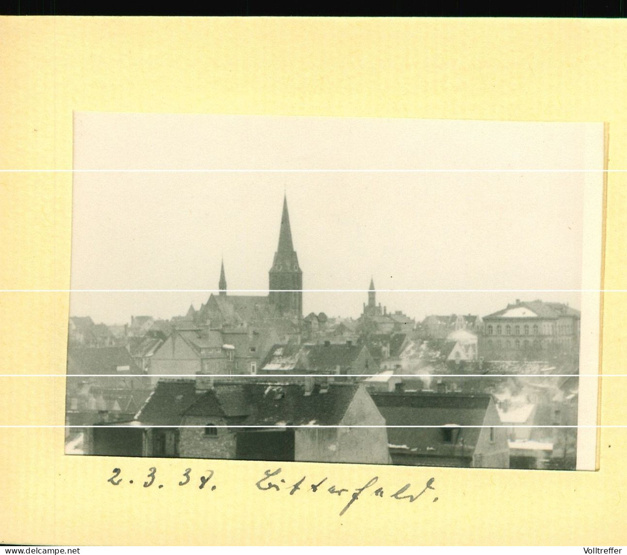 Orig. Foto 1937 Blick über Bitterfeld, Ortspartie - Bitterfeld