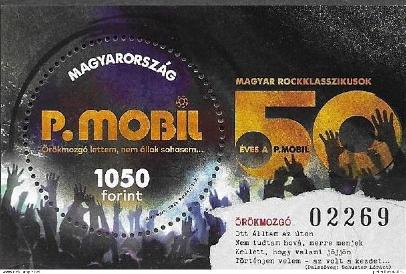 HUNGARY, 2023, MNH, MUSIC, HUNGARIAN ROCK,  P. MOBIL, IV, S/SHEET - Musique