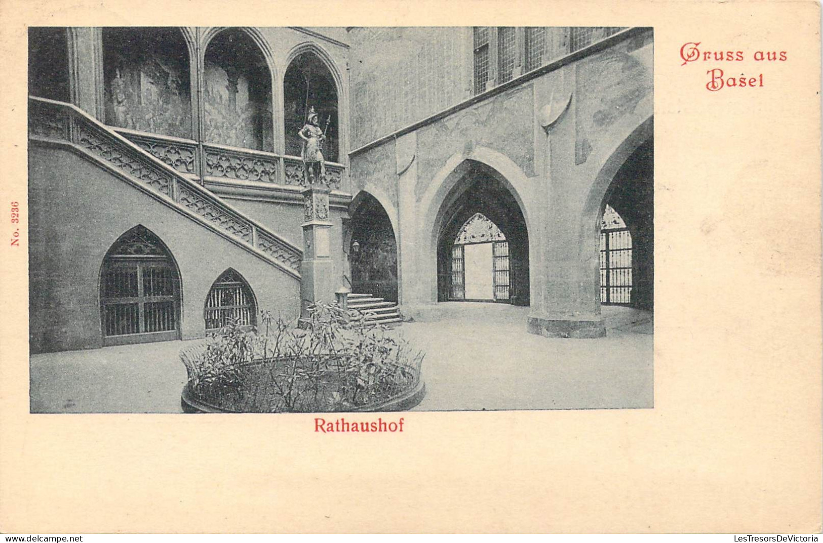 SUISSE - Gruss Aus Basel - Rathaushof - Carte Postale Ancienne - Bâle