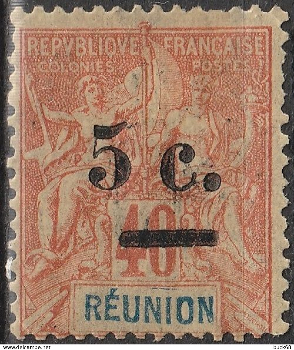 REUNION  52 * MH Type Groupe Surcharge 1901 (CV 11 €) [ColCla] 1 - Neufs