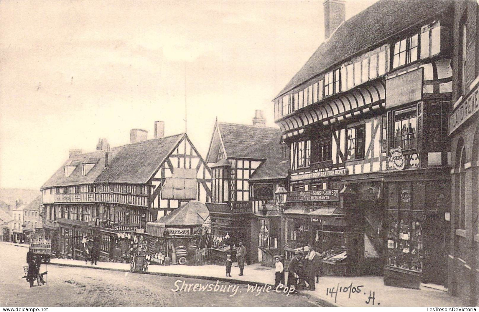 ANGLETERRE - Shrewsbury - Wyle Cop - Carte Postale Ancienne - Shropshire