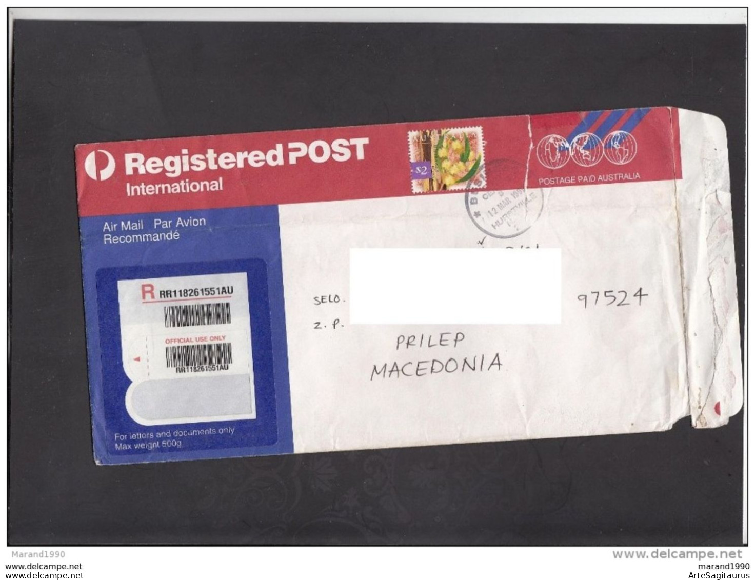 R-LETTER / REPUBLIC OF MACEDONIA AIR MAIL  (007) - Covers & Documents