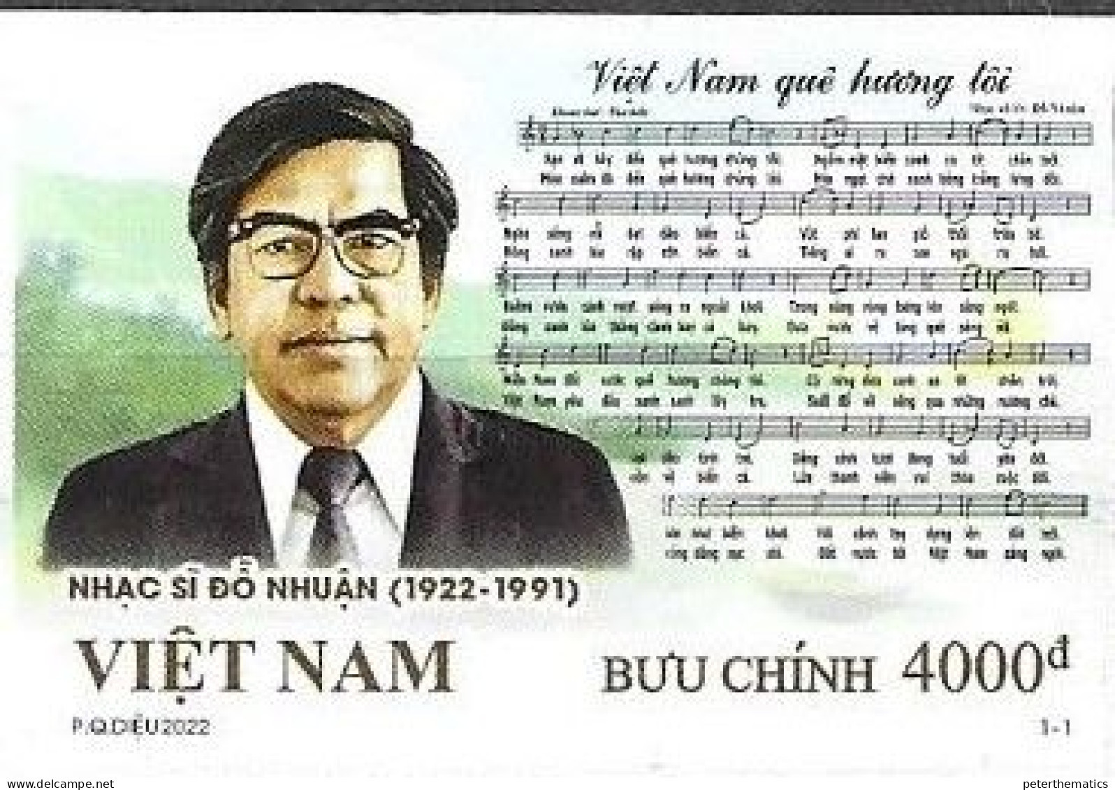 VIETNAM, 2022, MNH,MUSIC, DO NHUAN, VIETNAMESE OPERA, 1v, IMPERFORATE - Musique