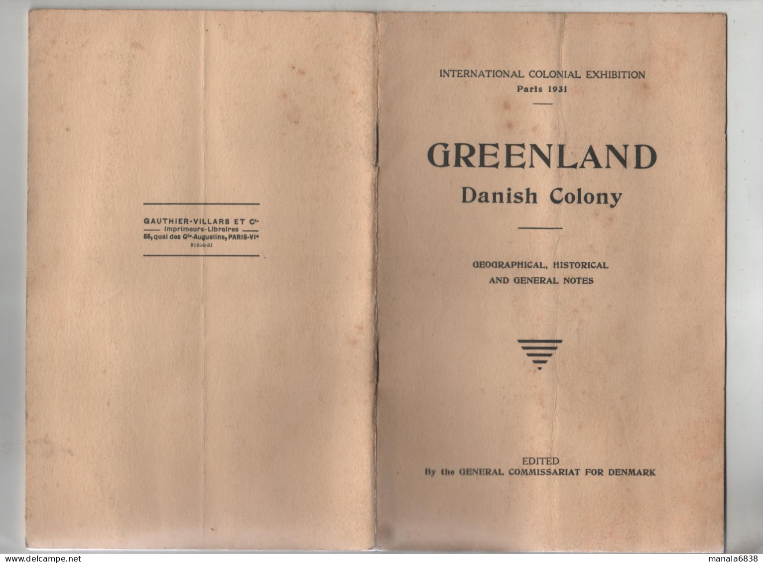 Greenland Danish Colony 1931 International Colonial Exhibition Paris Topography Explorations - Europe