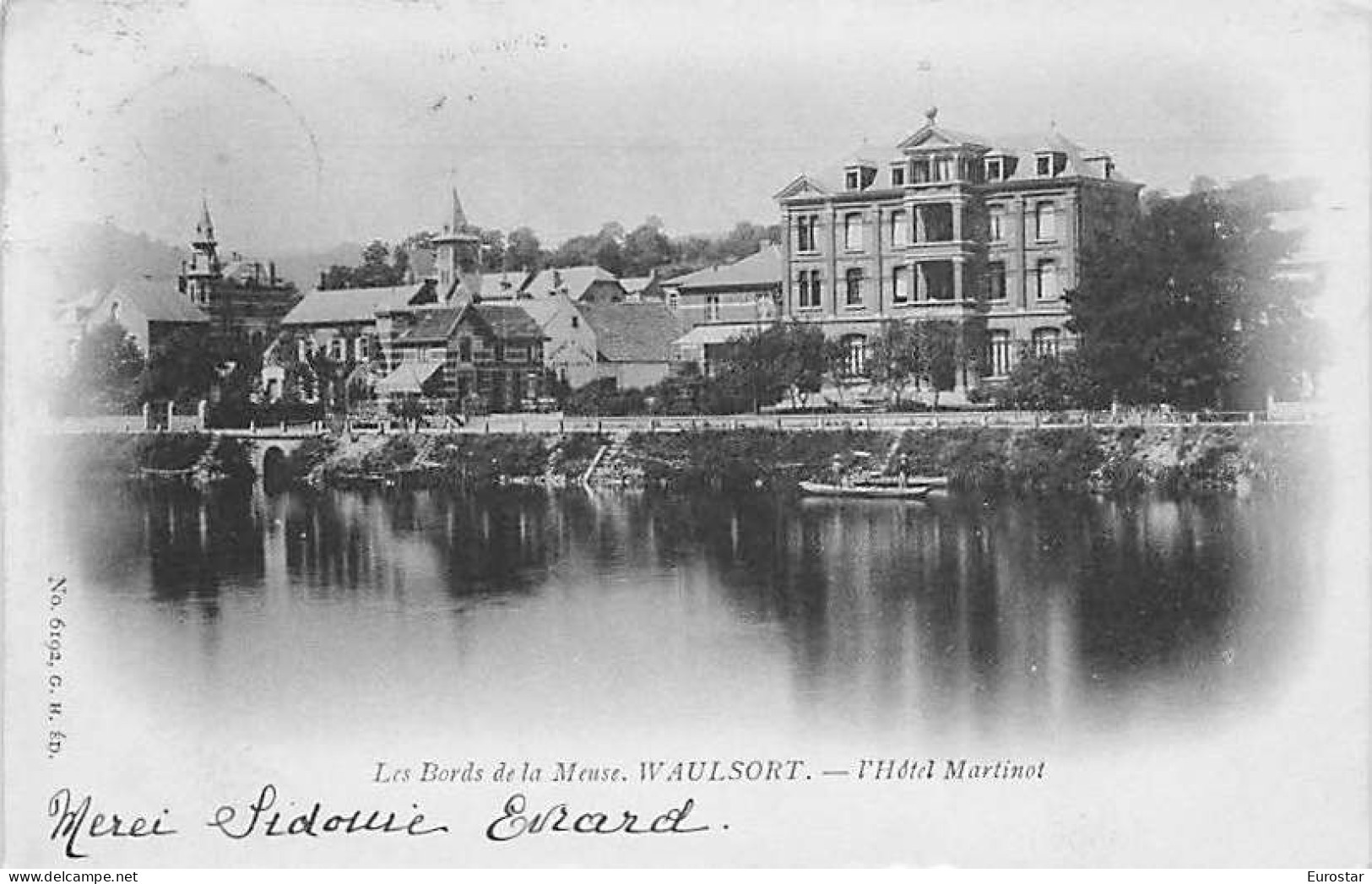 Le Bord De La De La Meuse Waulsort L'Hôtel Martinot  1900 - Hastière