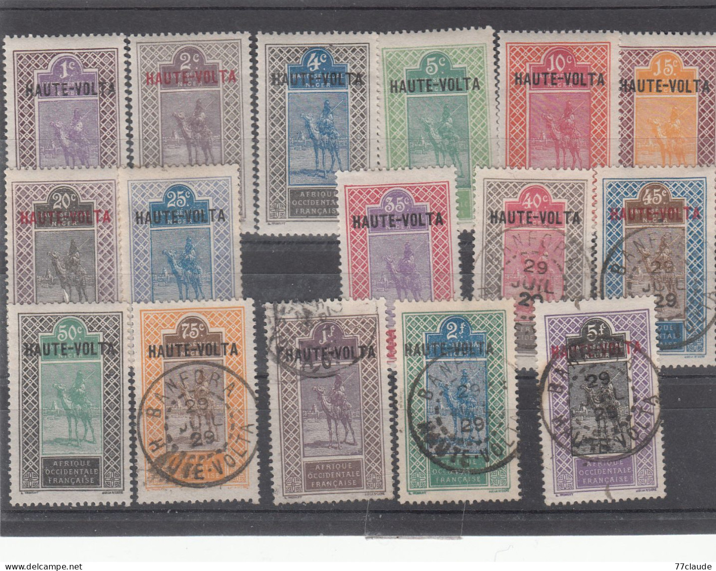 HAUT-VOLTA 1920  TIMBRES SURCHARGES N°1/8 Et 10/17* - Used Stamps